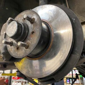 brake rotor on car