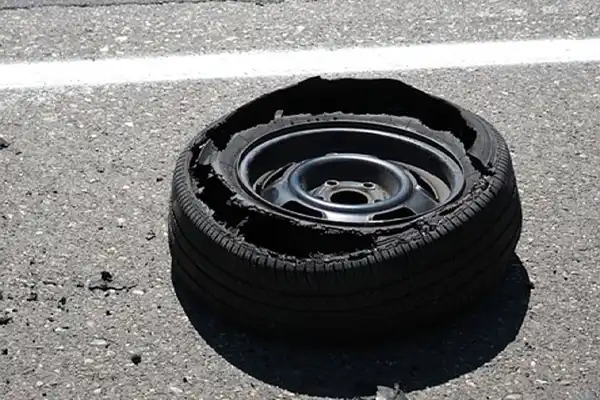 Tire Blowout on the side of the road