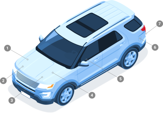 graphic showing the areas of importance with emissions testing